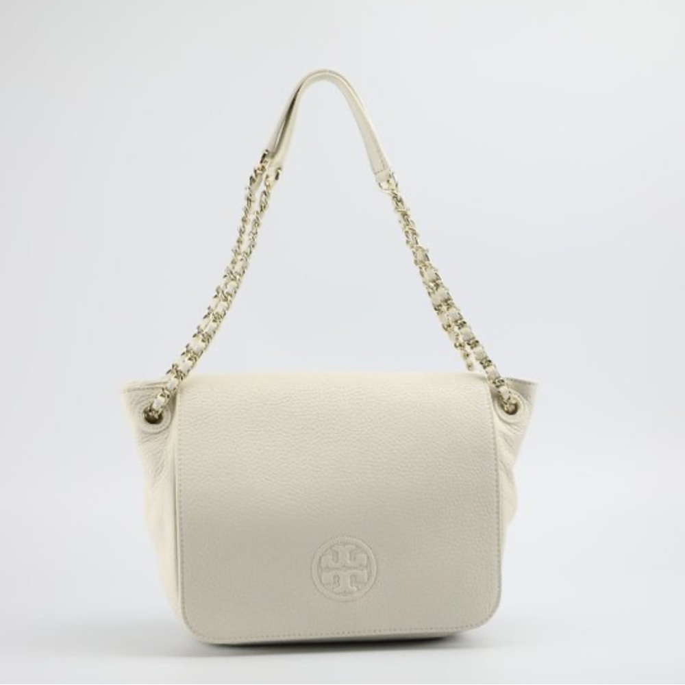 Tory Burch white bombe small shoulder bag/cross body with dust bag